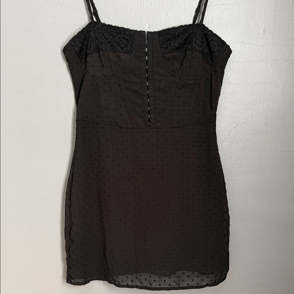 La Hearts Black Mini Dress